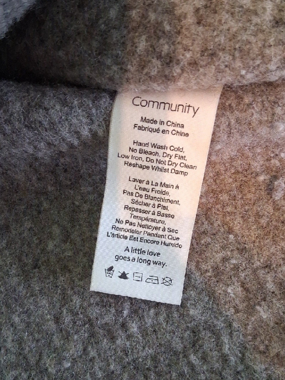 Wool Blend Sleeveless Cowl Turtleneck Sweater Vest - Gray 4582 - Picture 5 of 7